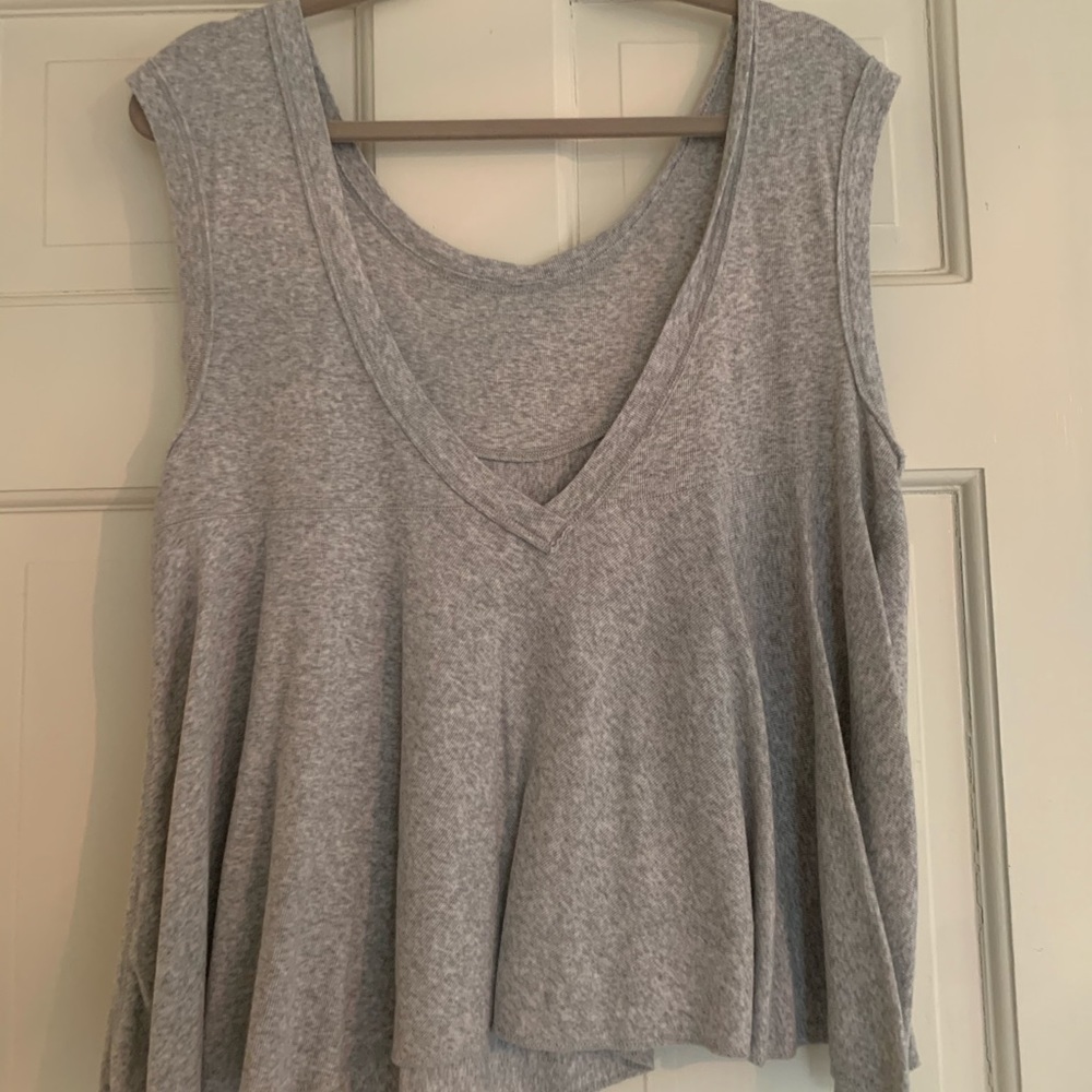 Free people grey flow top
